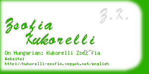 zsofia kukorelli business card